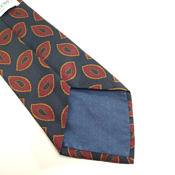 Vintage 1980s Verugia Uomo Tie Necktie Paisley Made In Italy 100% Silk VTG Rare - Picture 5 of 6